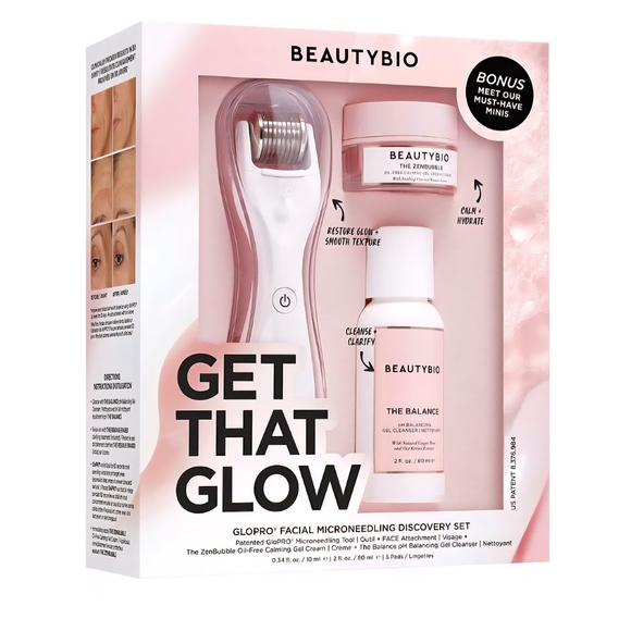 Beautybio Other - Glopro Facial Microneedling Discovery Set - Pink